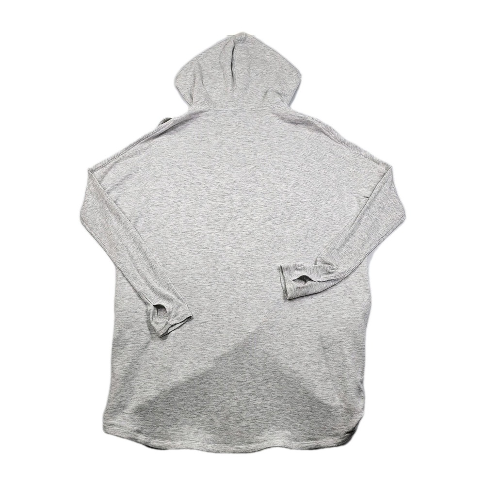 ATHLETA Purana Wrap Sweatshirt Med Hoodie Draped Pullover Modal Blend Light Gray - Picture 8 of 15